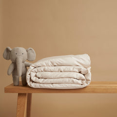 COCO & CICI KIDS TENCEL TWILL DEKBEDOVERTREK BEIGE | + 1 KUSSENSLOOP 60X70