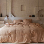 COCO & CICI TENCEL TWILL DEKBEDOVERTREK PEACH 260 X 220 CM