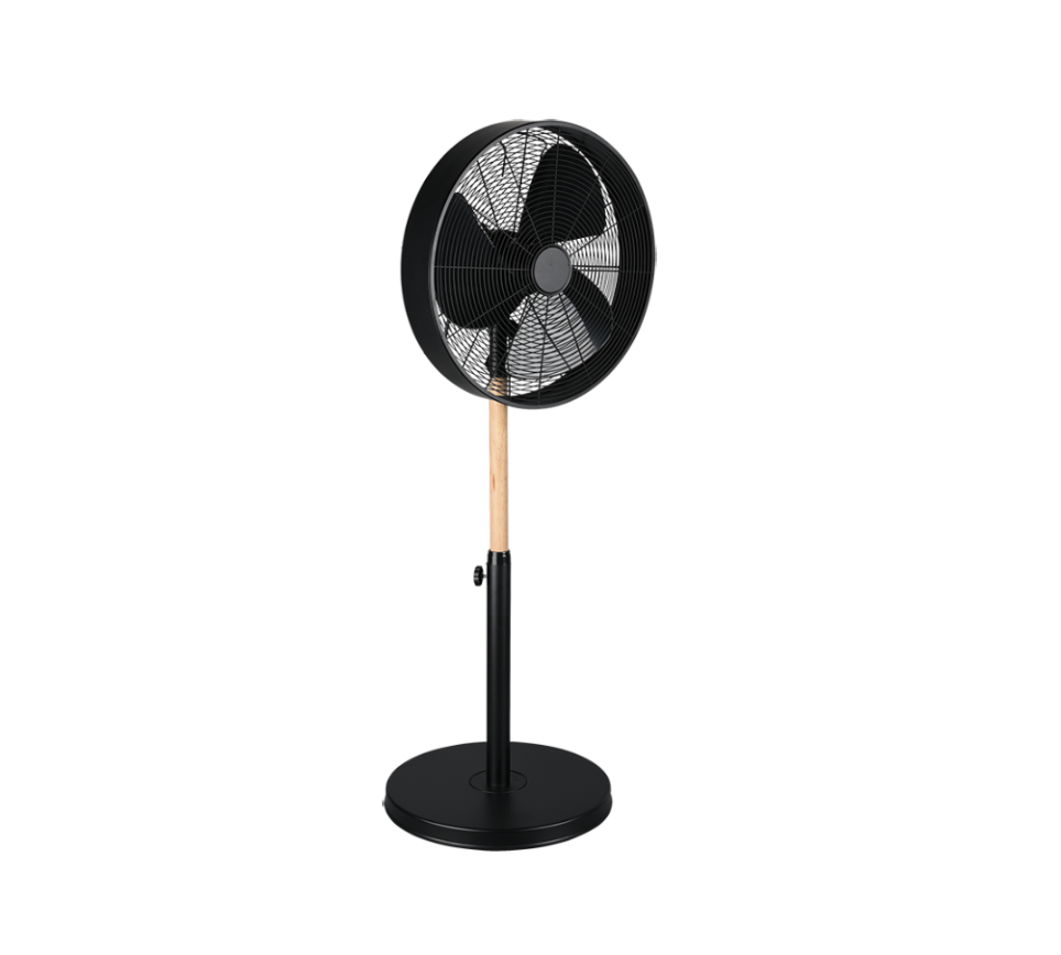 REALITY STATIEFVENTILATOR VIKING METAAL MAT ZWART 45 CM
