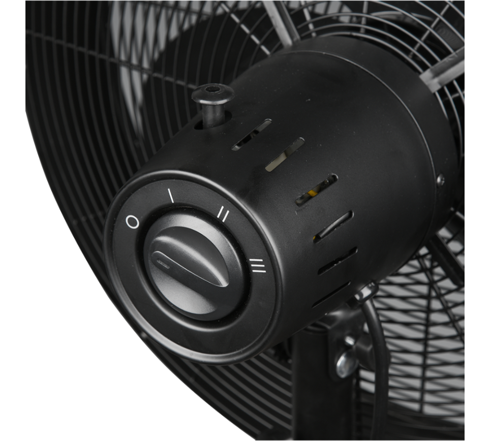 REALITY STATIEFVENTILATOR VIKING METAAL MAT ZWART 45 CM