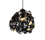 REALITY HANGLAMP LEAVY METAAL/KUNSTSTOF ZWART/GOUD 38 CM