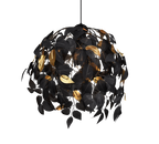 REALITY HANGLAMP LEAVY METAAL/KUNSTSTOF ZWART/GOUD 38 CM