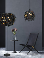 REALITY HANGLAMP LEAVY METAAL/KUNSTSTOF ZWART/GOUD 38 CM