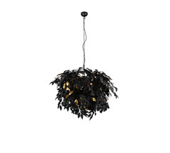 REALITY HANGLAMP LEAVY METAAL/KUNSTSTOF ZWART/GOUD 70 CM