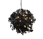 REALITY HANGLAMP LEAVY METAAL/KUNSTSTOF ZWART/GOUD 70 CM