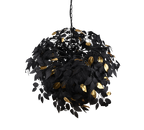 REALITY HANGLAMP LEAVY METAAL/KUNSTSTOF ZWART/GOUD 70 CM