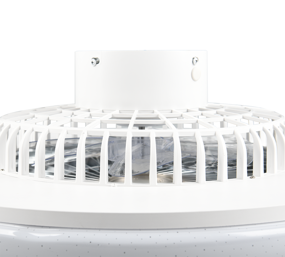 REALITY PLAFONDVENTILATOR VISBY LED CHROOM/WIT 58 CM