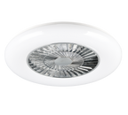 REALITY PLAFONDVENTILATOR VISBY LED CHROOM/WIT 58 CM