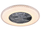 REALITY PLAFONDVENTILATOR HARSTAD LED CHROOM/WIT 60 CM