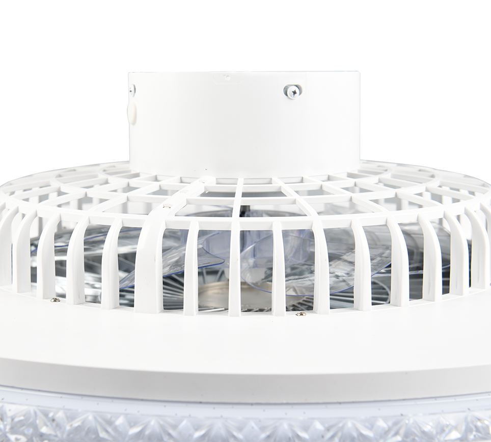 REALITY PLAFONDVENTILATOR HARSTAD LED CHROOM/WIT 60 CM