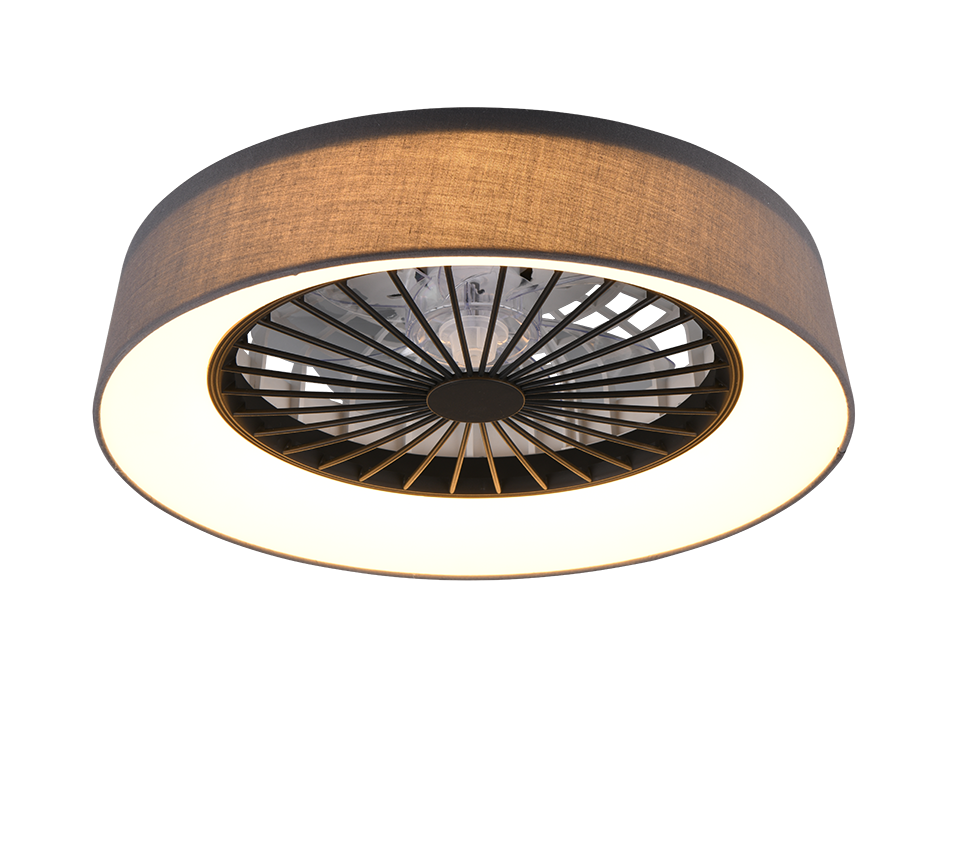 REALITY PLAFONDVENTILATOR FARSUND LED GRIJS 48,5 CM