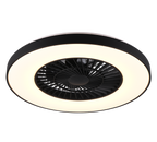 REALITY PLAFONDVENTILATOR HALMSTAD LED MAT ZWART/WIT 58 CM