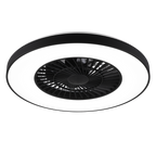 REALITY PLAFONDVENTILATOR HALMSTAD LED MAT ZWART/WIT 58 CM