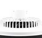REALITY PLAFONDVENTILATOR HALMSTAD LED MAT ZWART/WIT 58 CM