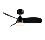 REALITY PLAFONDVENTILATOR HELSINKI LED MAT ZWART 90 CM