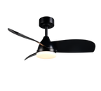 REALITY PLAFONDVENTILATOR HELSINKI LED MAT ZWART 90 CM