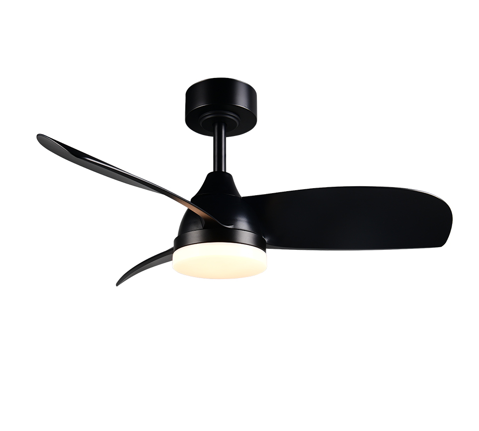 REALITY PLAFONDVENTILATOR HELSINKI LED MAT ZWART 90 CM