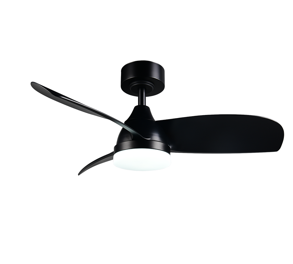 REALITY PLAFONDVENTILATOR HELSINKI LED MAT ZWART 90 CM