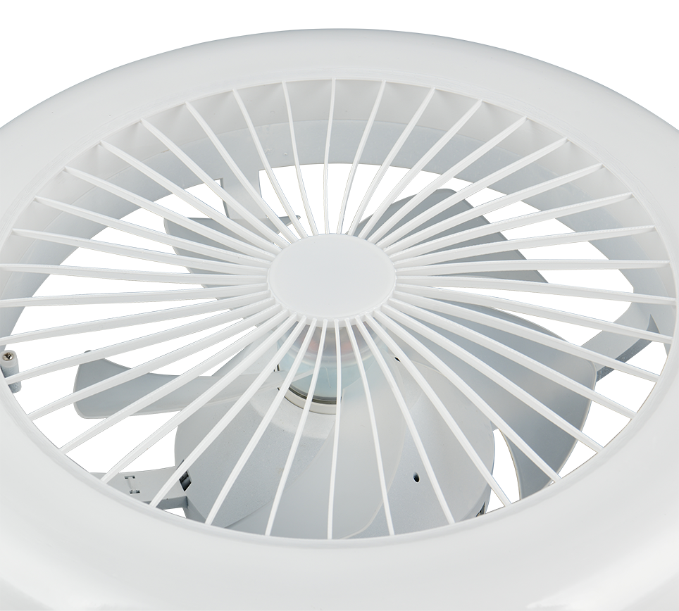 REALITY PLAFONDVENTILATOR MORA LED WIT 45 CM