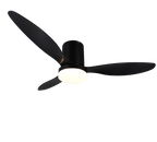 REALITY PLAFONDVENTILATOR GÖTEBORG LED MAT ZWART 132 CM
