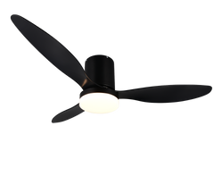 REALITY PLAFONDVENTILATOR GÖTEBORG LED MAT ZWART 132 CM
