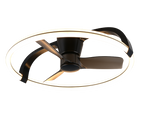 REALITY PLAFONDVENTILATOR STOCKHOLM LED MAT ZWART 73,5 CM