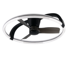 REALITY PLAFONDVENTILATOR STOCKHOLM LED MAT ZWART 73,5 CM
