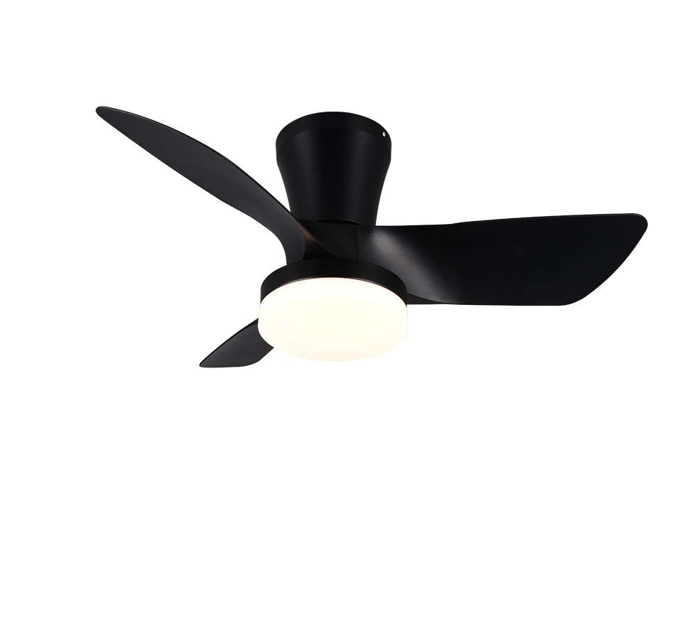 REALITY PLAFONDVENTILATOR RANDERS LED MAT ZWART 76 CM