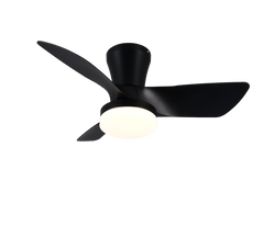 REALITY PLAFONDVENTILATOR RANDERS LED MAT ZWART 76 CM