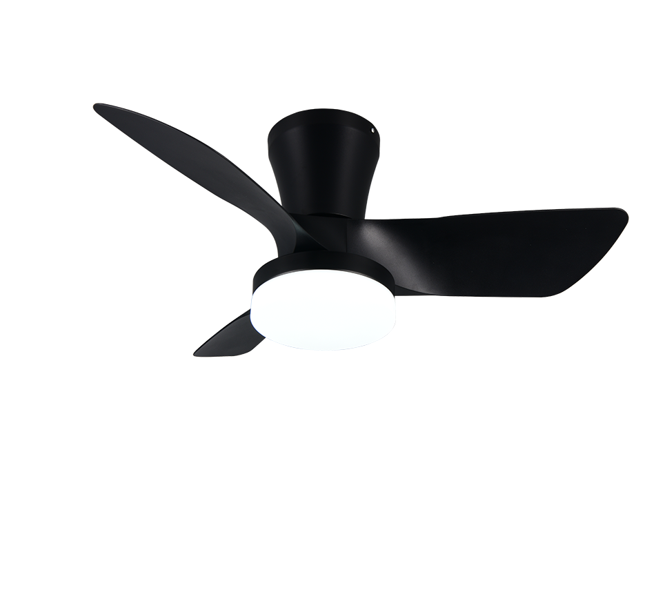 REALITY PLAFONDVENTILATOR RANDERS LED MAT ZWART 76 CM