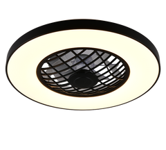 REALITY PLAFONDVENTILATOR LINKÖPING LED/RGBW ZWART 59 CM