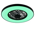 REALITY PLAFONDVENTILATOR LINKÖPING LED/RGBW ZWART 59 CM