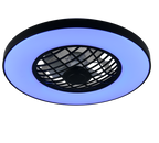REALITY PLAFONDVENTILATOR LINKÖPING LED/RGBW ZWART 59 CM