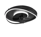 REALITY PLAFONDVENTILATOR SORTLAND LED MAT ZWART 50 CM