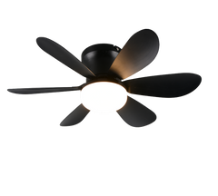 REALITY PLAFONDVENTILATOR LUND LED MAT ZWART 53 CM