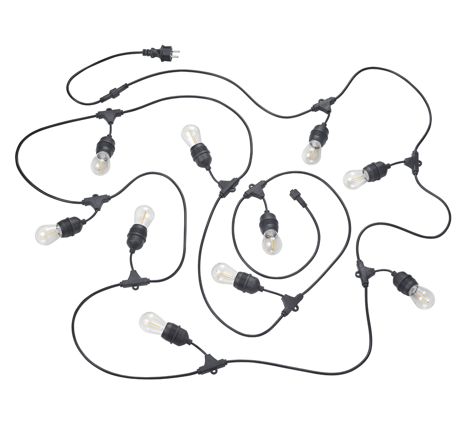 REALITY LICHTSNOER SPOT CHAIN LED MAT ZWART 6,5 M