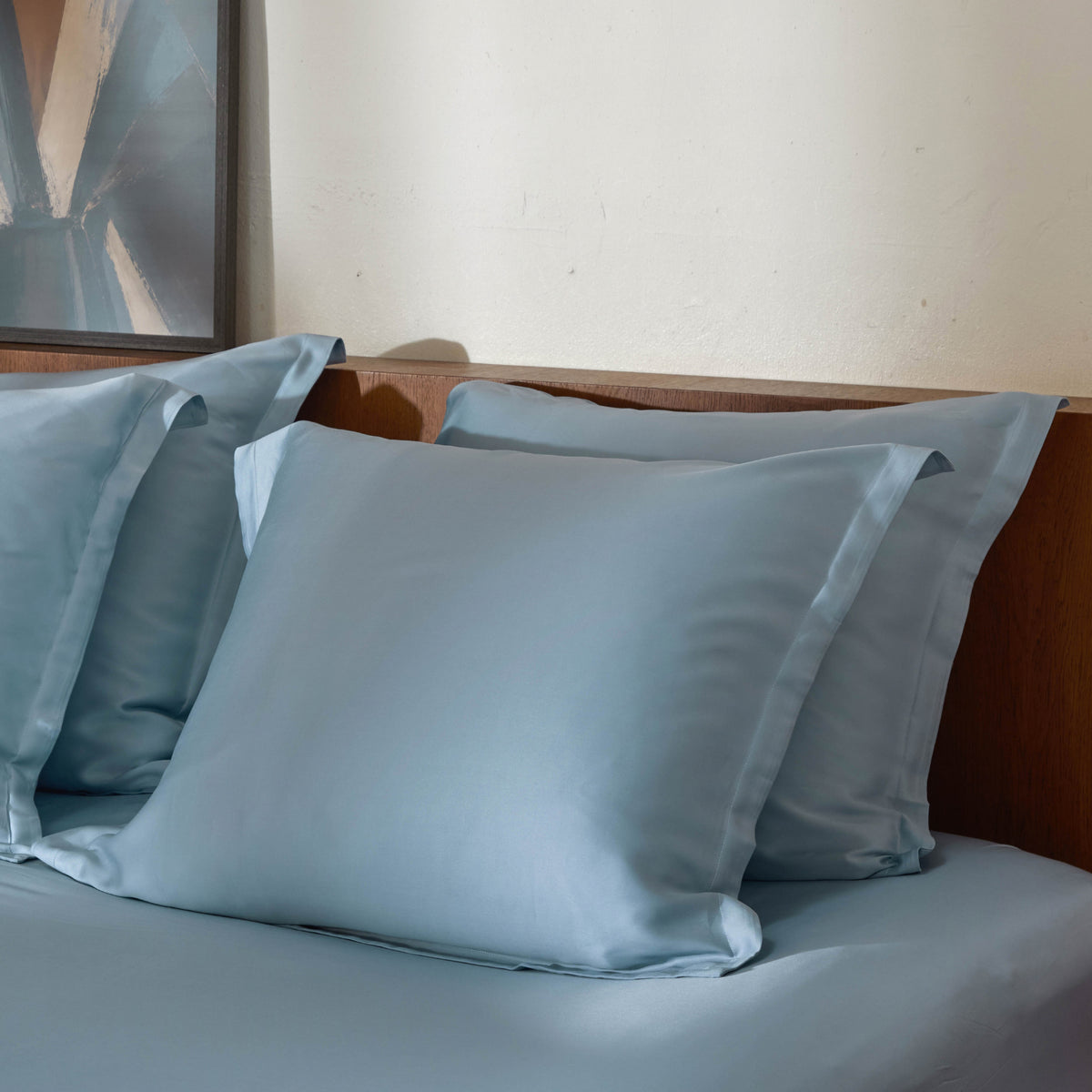 COCO & CICI TENCEL SATEEN KUSSENSLOOP JEANS BLAUW 60 X 70 CM