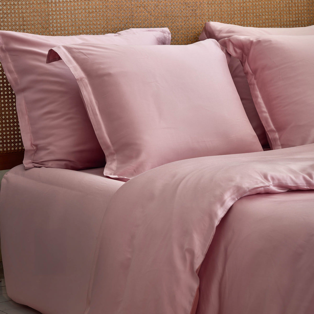 COCO & CICI TENCEL SATEEN HOESLAKEN MAUVE 180 X 200 X 30 CM