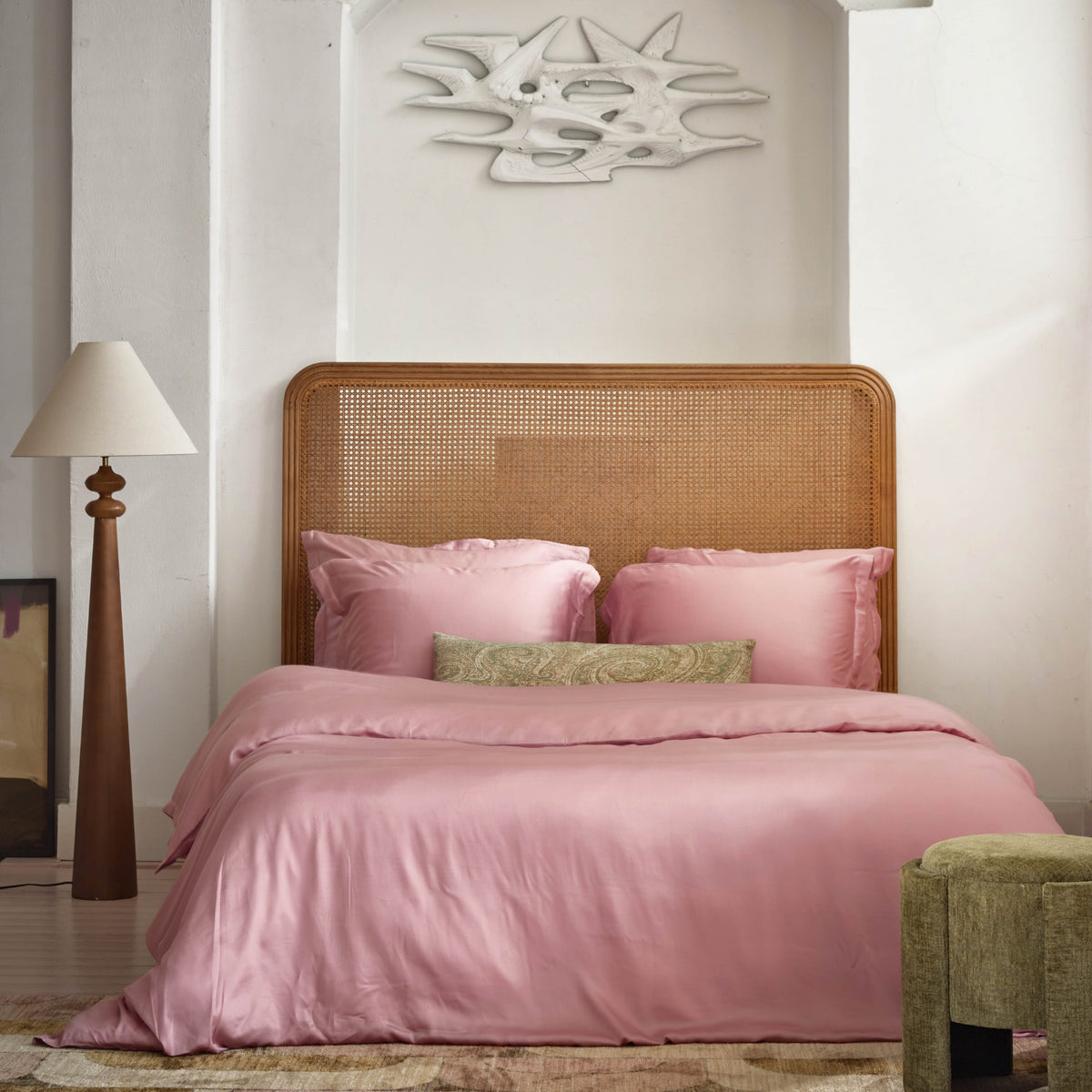 COCO & CICI TENCEL SATEEN DEKBEDOVERTREK MAUVE QUEEN 200 X 200 CM + 2 KUSSENSLOPEN 60 X 70 CM