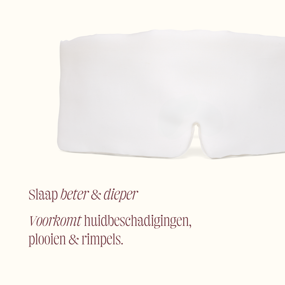 COCO & CICI TENCEL SATEEN SLAAPMASKER WIT