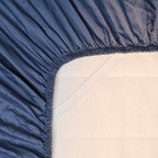 COCO & CICI - TENCEL TWILL HOESLAKEN DONKER BLAUW - 180X200X30 CM