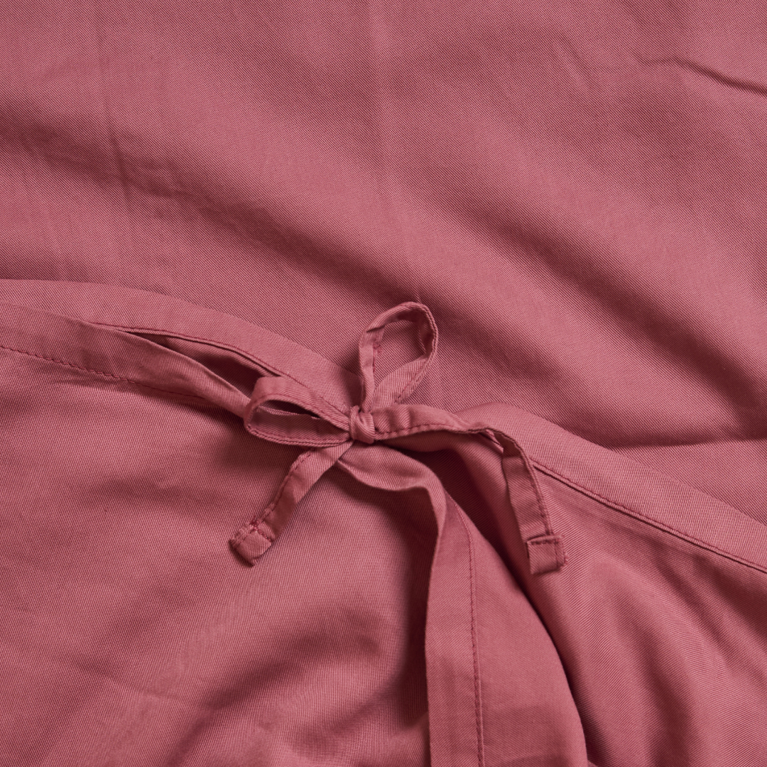 COCO & CICI - TENCEL TWILL DEKBEDOVERTREK DUSTY ROSE + 1 KUSSENSLOOP 60X70
