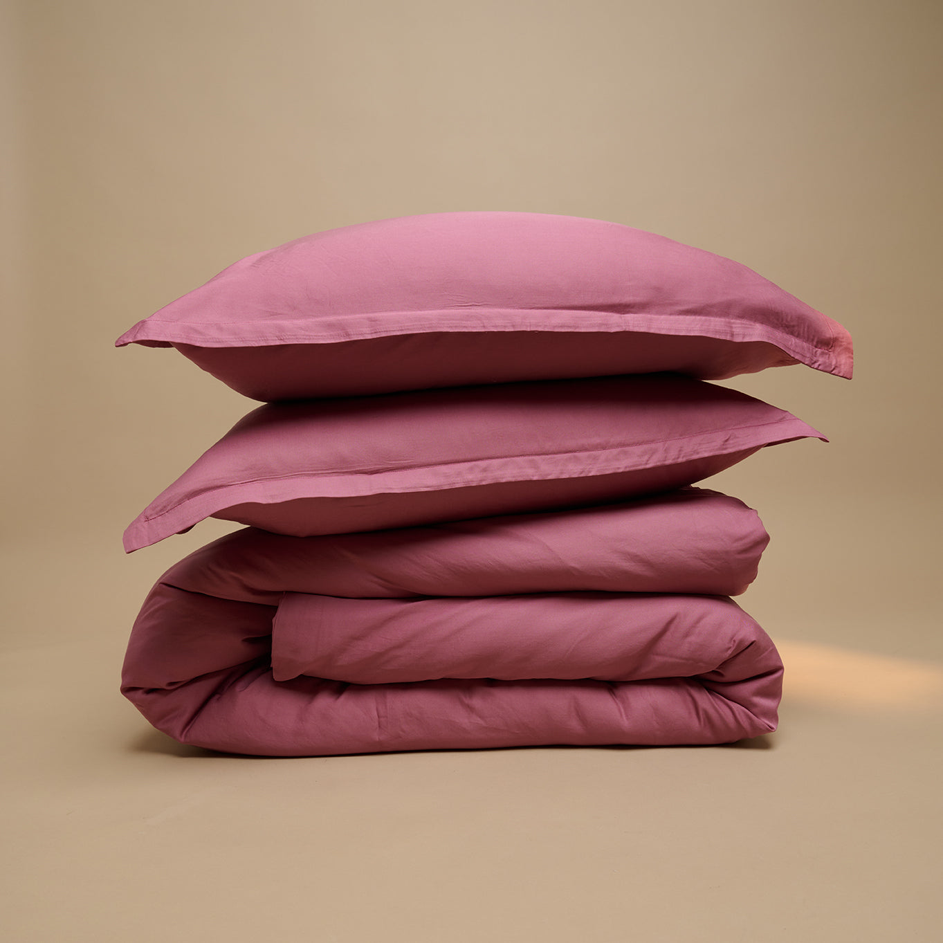 COCO & CICI - TENCEL TWILL DEKBEDOVERTREK DUSTY ROSE + 2 KUSSENSLOPEN 60X70