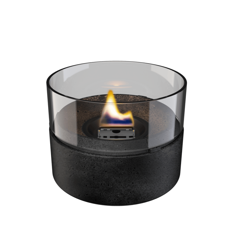 TENDERFLAME CAFÉ 18 TAFELHAARD LAVA PORSELEIN ZWART 18.3X18.3X13.6CM 500W - Tuincentrum Lopik