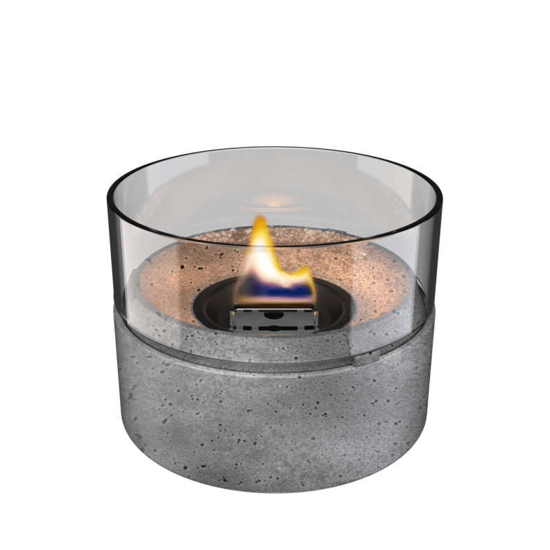 TENDERFLAME CAFÉ 18 TAFELHAARD LAVAPORSELEIN GRIJS 18,3 X 18,3 X 13,6 CM