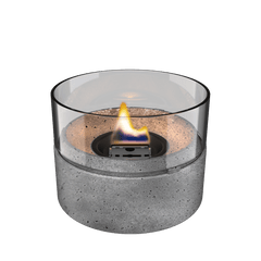 TENDERFLAME CAFÉ 18 TAFELHAARD LAVAPORSELEIN GRIJS 18,3 X 18,3 X 13,6 CM