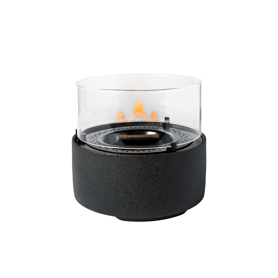 TENDERFLAME CAFÉ 14 LAVA TAFELBRANDER LAVAPORSELEIN ZWART Ø14CM