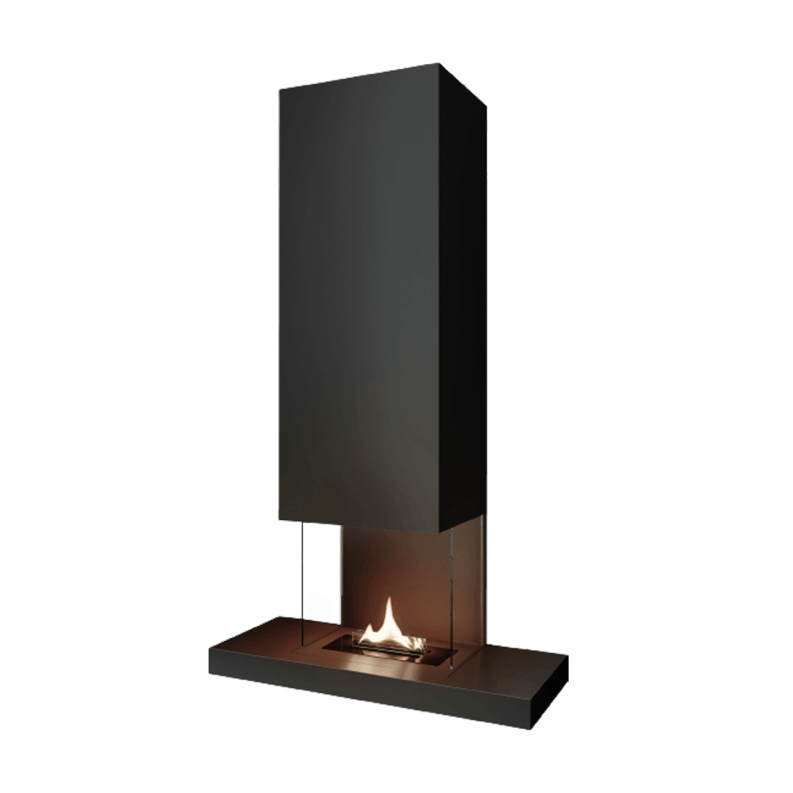 TENDERFLAME RIFF 180 WANDHAARD STAAL/GLAS ZWART 2000 W