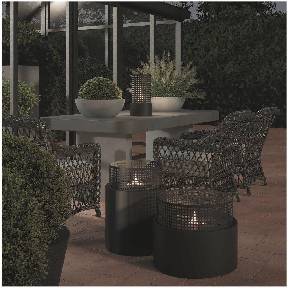 TENDERFLAME PLETTENBERG TAFELBRANDER STAAL ZWART Ø50 X 41 CM 2000 W