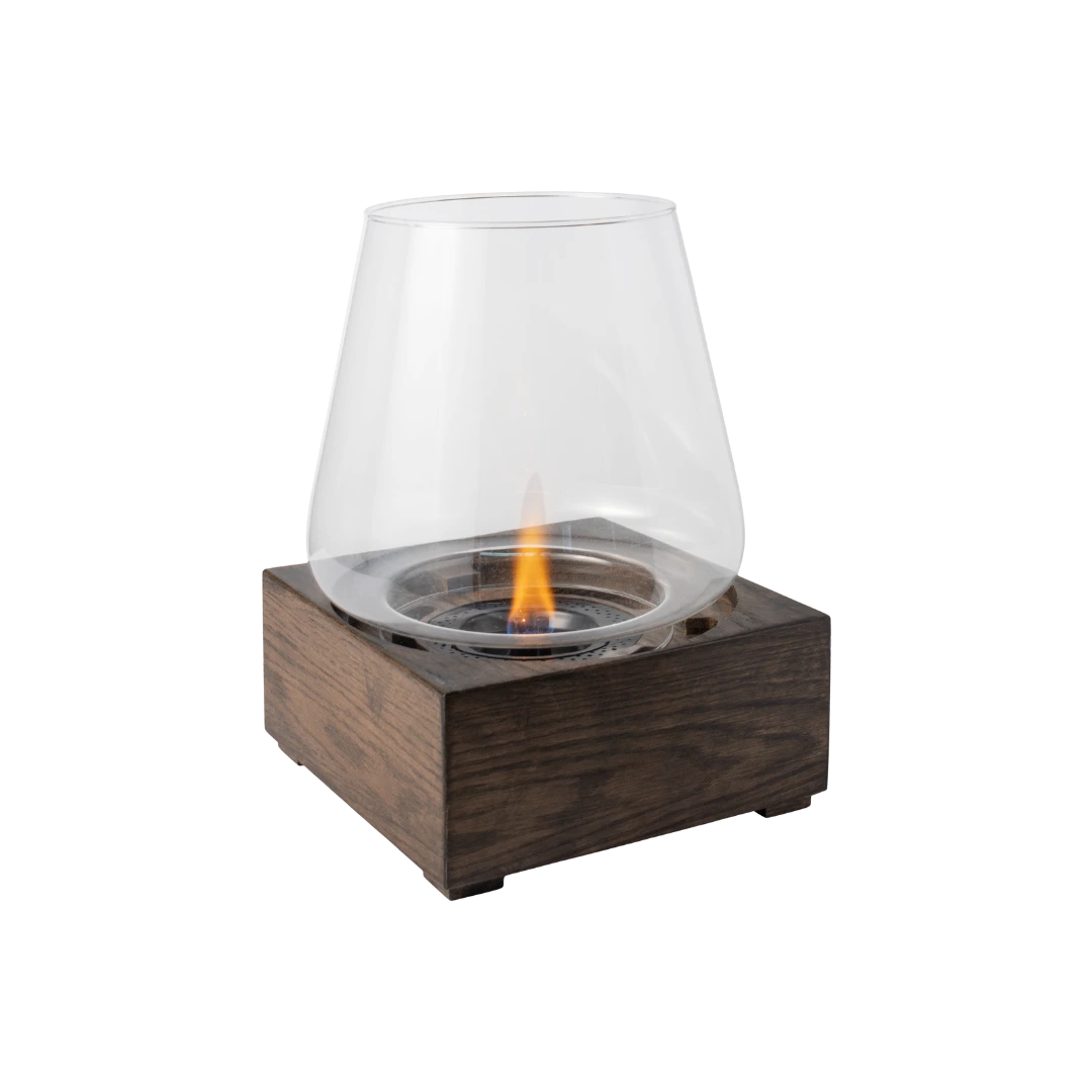 TENDERFLAME POPPY 17 TAFELBRANDER EIKEN/GLAS ZWART 500 W